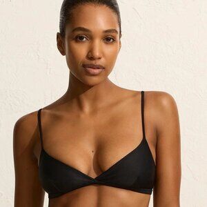 MATTEAU Tri Crop Bikini Top Black